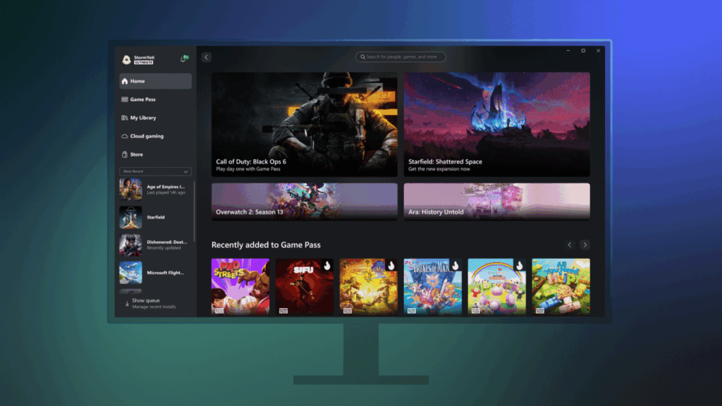 Xbox para PC integra Steam e outras lojas 3 Xbox para PC: interface do app do Xbox integrando Steam e outras lojas