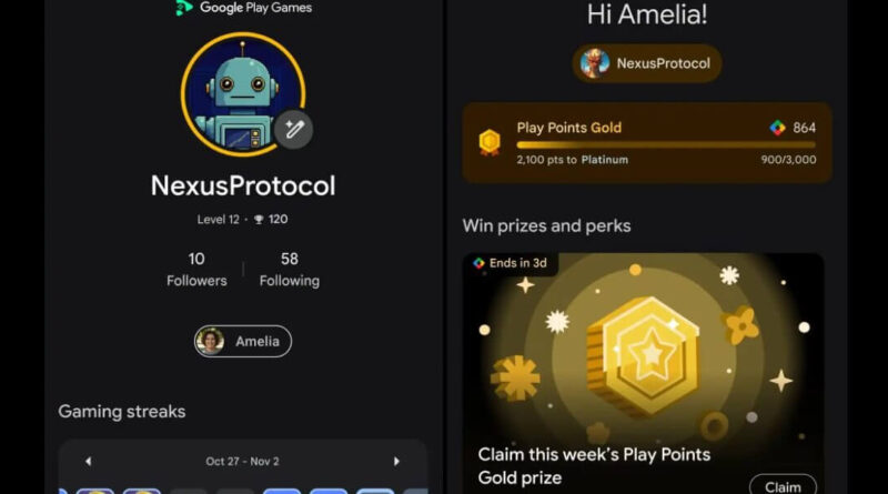 Nova experiência social na Google Play: perfil de jogos visível, seguidores, conquistas e Play Points