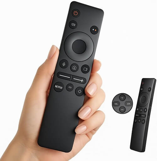 Controle remoto universal compatível com Smart TV Samsung com botões para Netflix, Prime Video e Globoplay