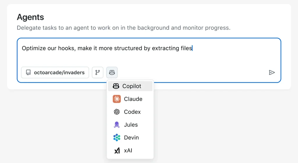 GitHub Agent HQ: O GitHub anunciou o Agent HQ, um hub que reunirá agentes de código de IA