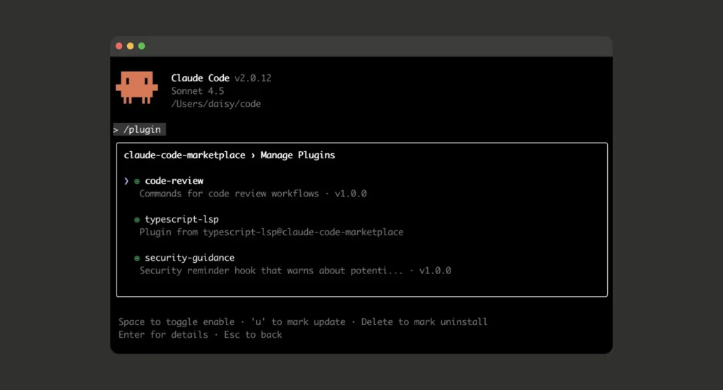 Claude Code plugins: suporte lançado (beta) 1 Banner do Claude Code plugins com anúncio do suporte a plugins em beta público, incluindo slash commands, agentes, MCP servers e hooks