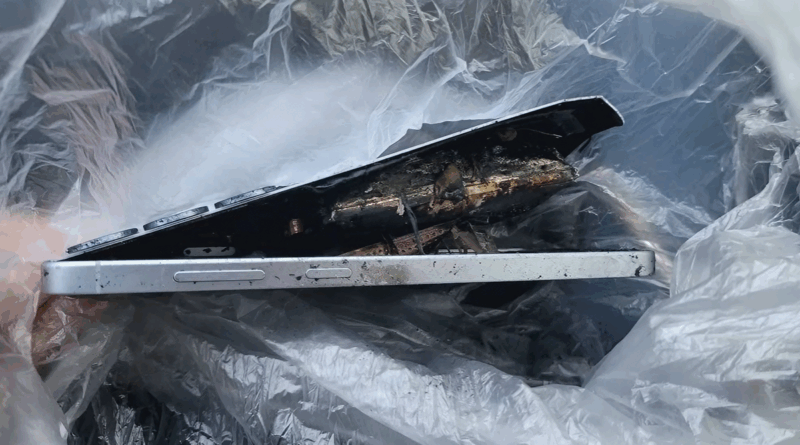 Galaxy S25 Plus explode na Coreia; imagem do Samsung Members após incêndio e carbonização