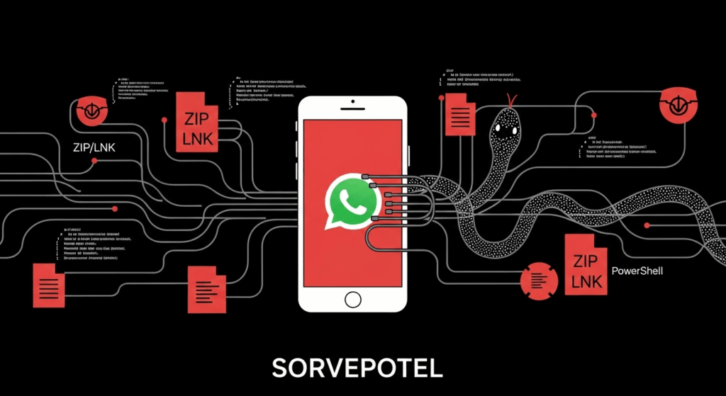 Malware SORVEPOTEL no WhatsApp: alerta no Brasil 2 Imagem ilustrativa do WhatsApp vinculada ao malware SORVEPOTEL que se propaga via mensagens e arquivos ZIP maliciosos