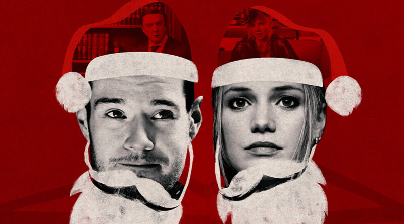 Jingle Bell Heist Netflix: arte oficial do filme de Natal com Olivia Holt e Connor Swindells