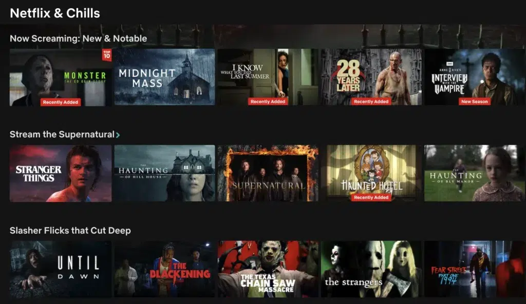codigos de Halloween da Netflix