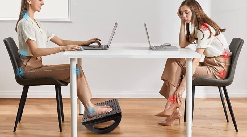 apoios para pés ergonômicos para conforto no trabalho e nos games