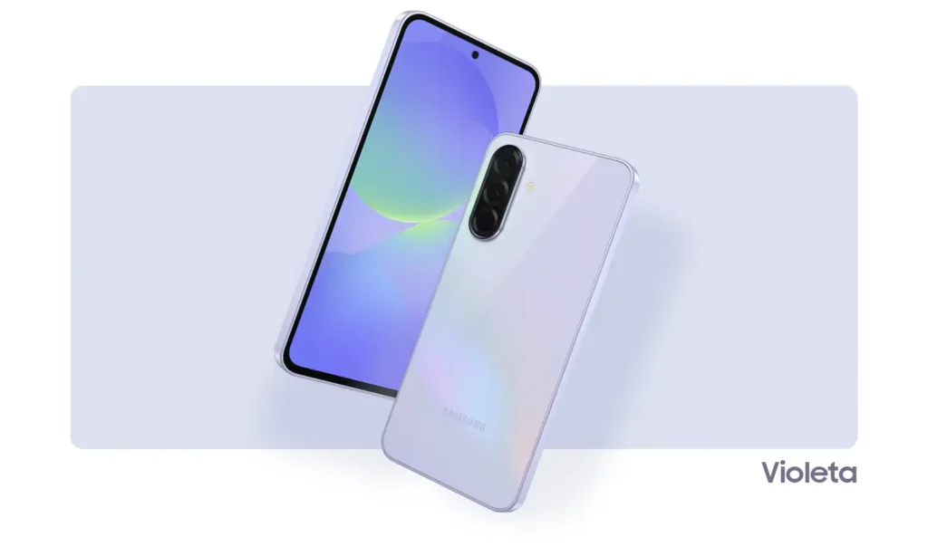 Samsung Galaxy A36 5G visto de frente e de costas
