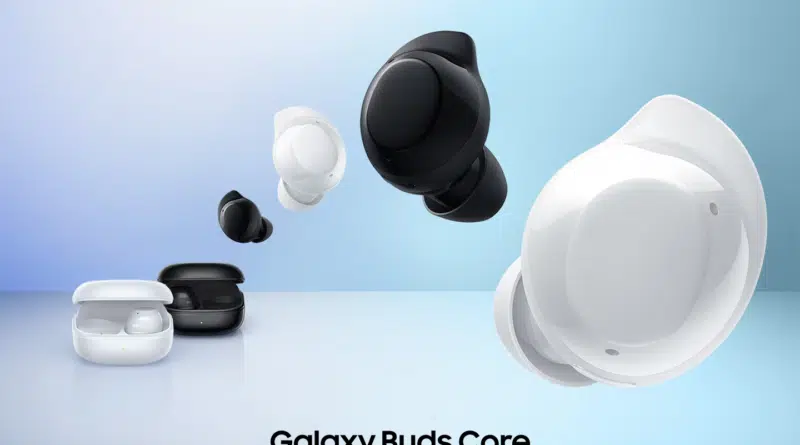 Design do Galaxy Buds Core leve e ergonômico