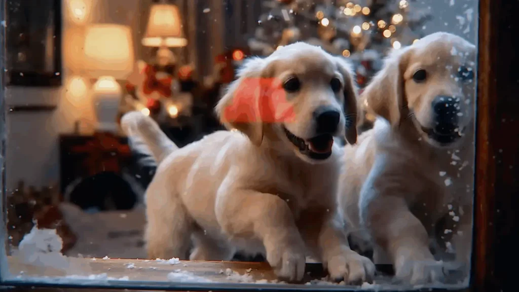 Cães gerados por inteligência artificial em filme da Coca-Cola