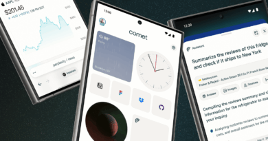 Comet no Android: Navegador Comet em um dispositivo Android, desenvolvido pela Perplexity AI