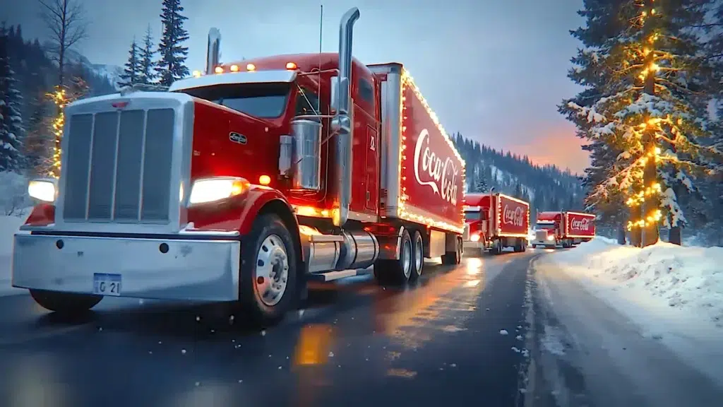 Coca-Cola usa IA em filme de Natal 2025 e causa polêmica online 2 Cena do filme de Natal da Coca-Cola com animais gerados por IA