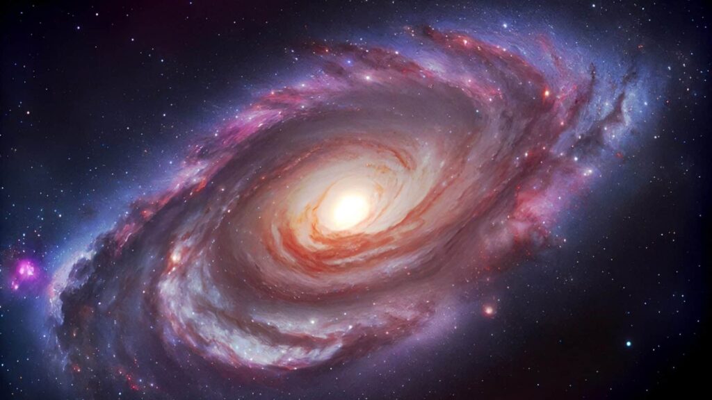 James Webb registra explosões inéditas do buraco negro Sagitário A* 4 Representação da Via Láctea capturada em imagem astronômica