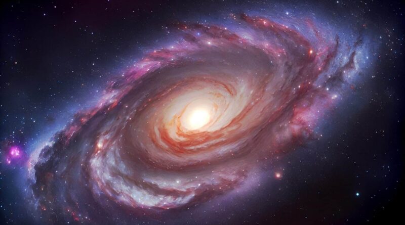 Representação da Via Láctea capturada em imagem astronômica