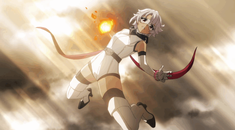 Ilustração colorida do último capítulo de SHY exibindo Teru Momijiyama em pose heroica