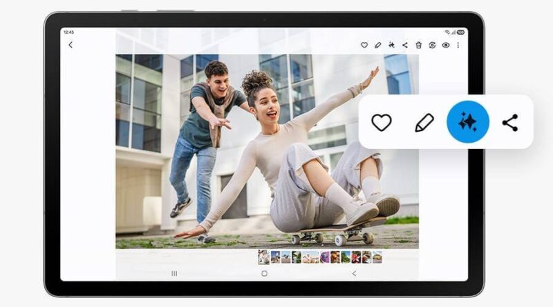 Interface Android 15 no Galaxy Tab S10 Lite