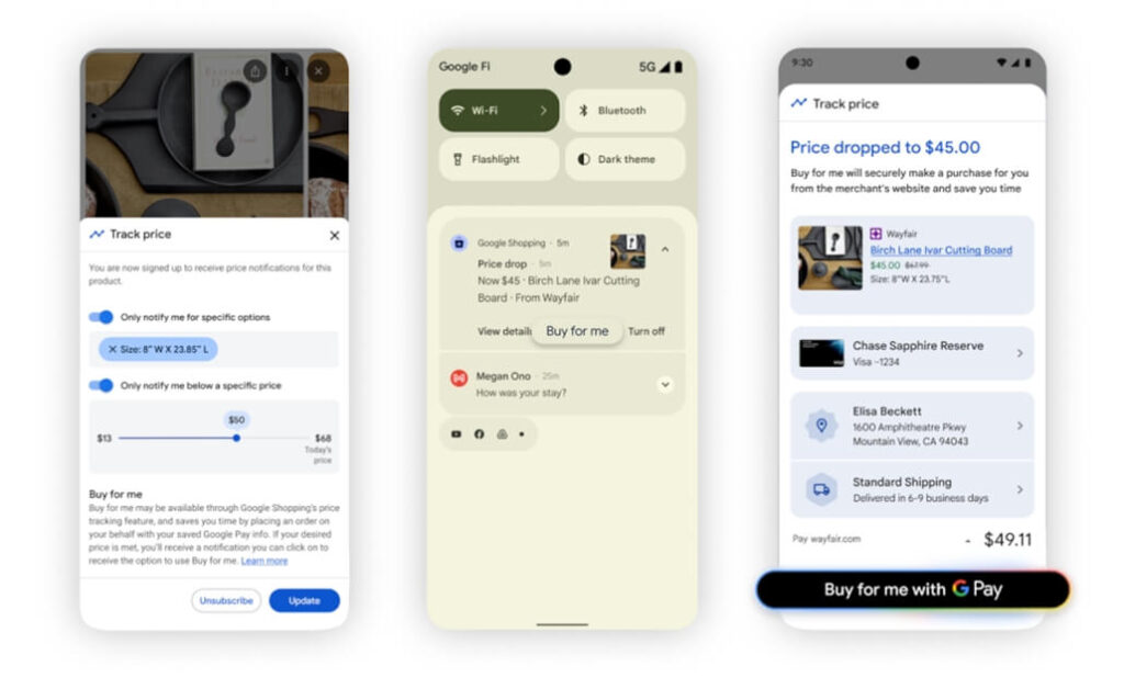 Modo IA reconhecendo busca de produtos no Google Shopping