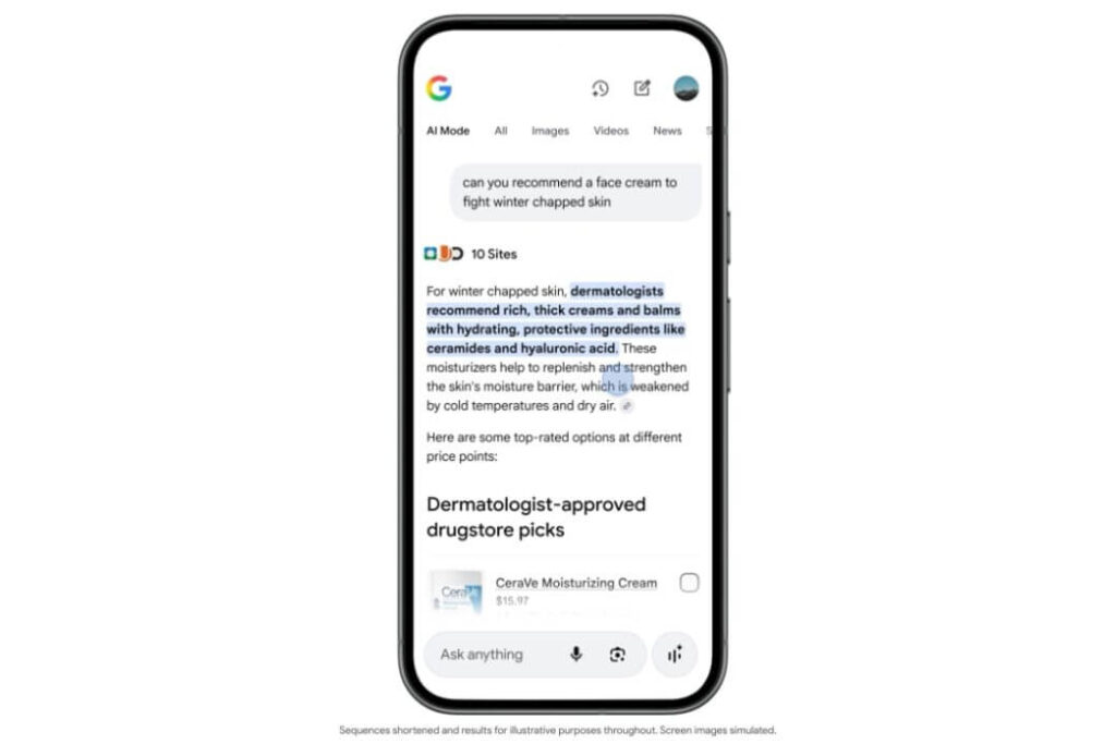 Interface do Gemini realizando compra automatizada com IA