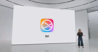 Imagem da assistente Siri durante apresentação na WWDC