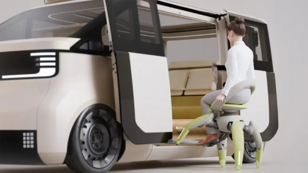 Painel de controle por joystick e sensores LiDAR da Toyota Walk Me