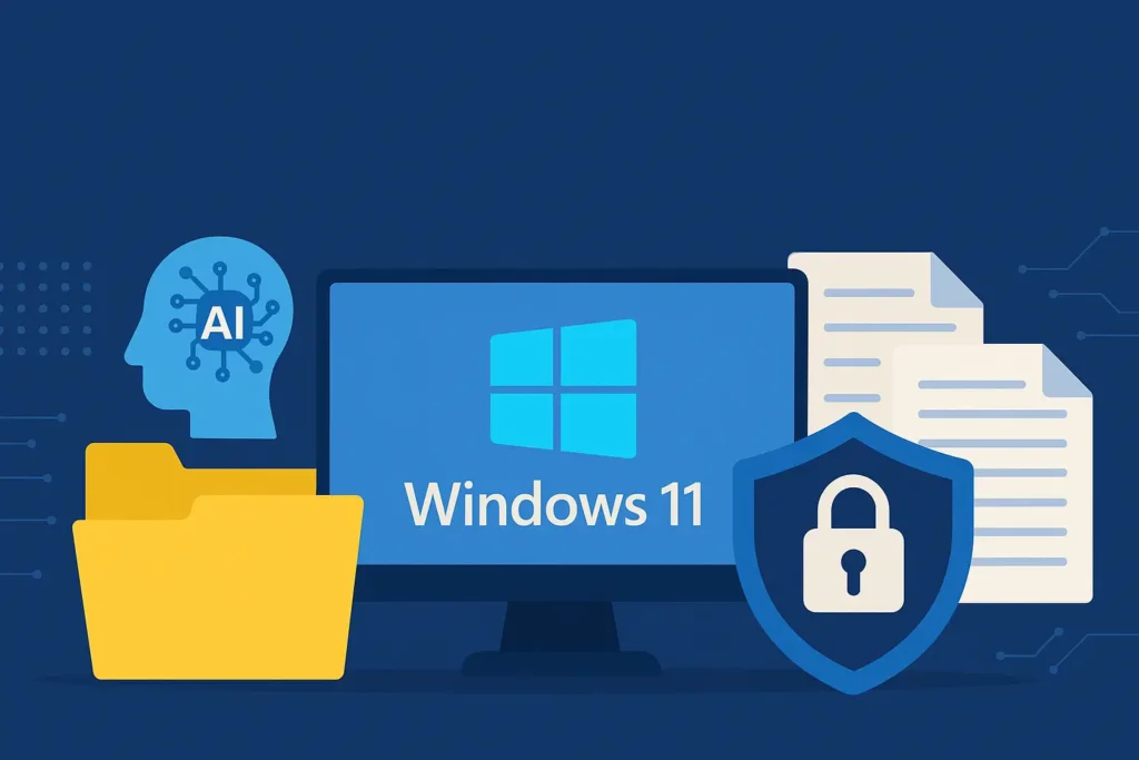 Windows 11 permitirá acesso de IAs a arquivos pessoais com segurança 3 Interface do Windows 11 em destaque com recursos de IA
