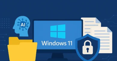Interface do Windows 11 em destaque com recursos de IA