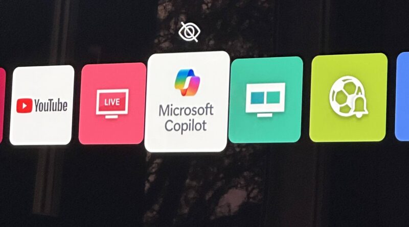App do Microsoft Copilot em uma TV LG