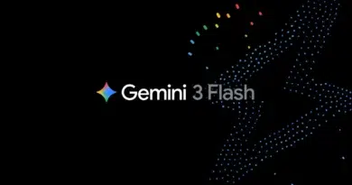 Visual do modelo Gemini 3 Flash em destaque com fundo tecnológico colorido da Google