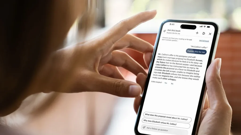 Kindle ganha IA que responde dúvidas sobre livros sem spoilers 2 Divulgação Amazon recurso Ask this book com inteligência artificial em Kindle