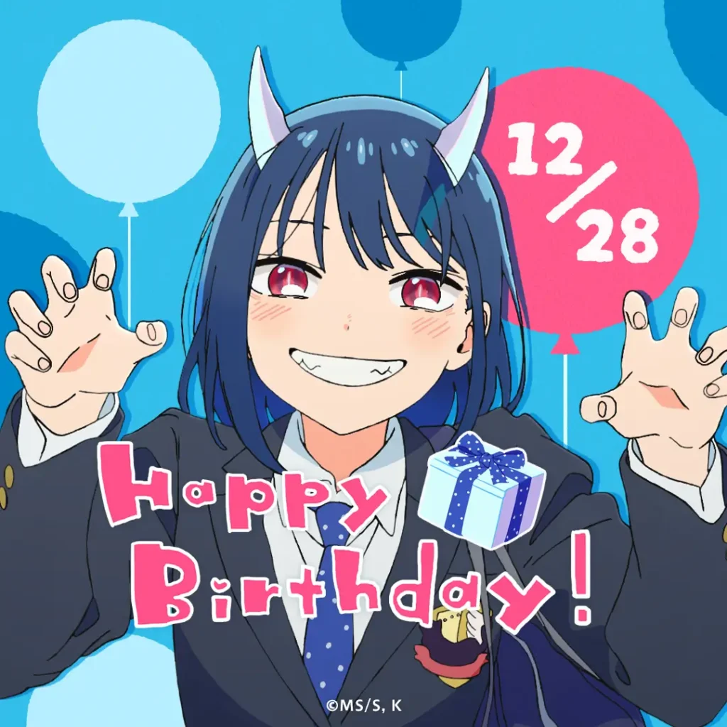 Arte especial de aniversário Ruri Aoki celebrando o anúncio do anime RuriDragon