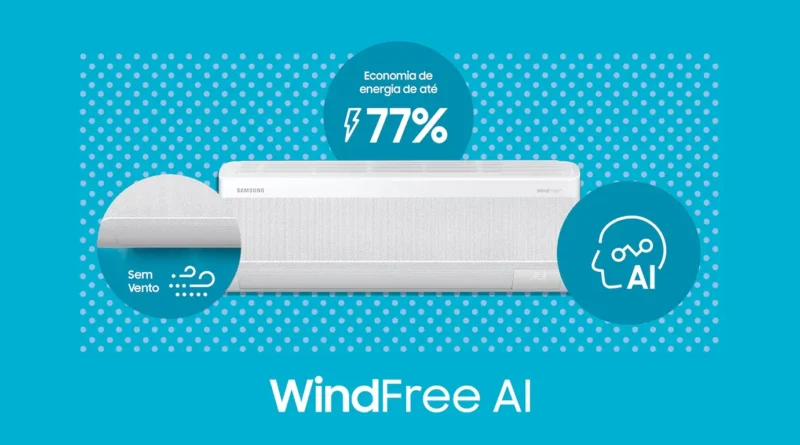 Samsung WindFree AI ar-condicionado com tecnologia inverter e IA
