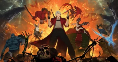 Imagem do anime Devil May Cry na Netflix mostrando Dante preparado para a batalha