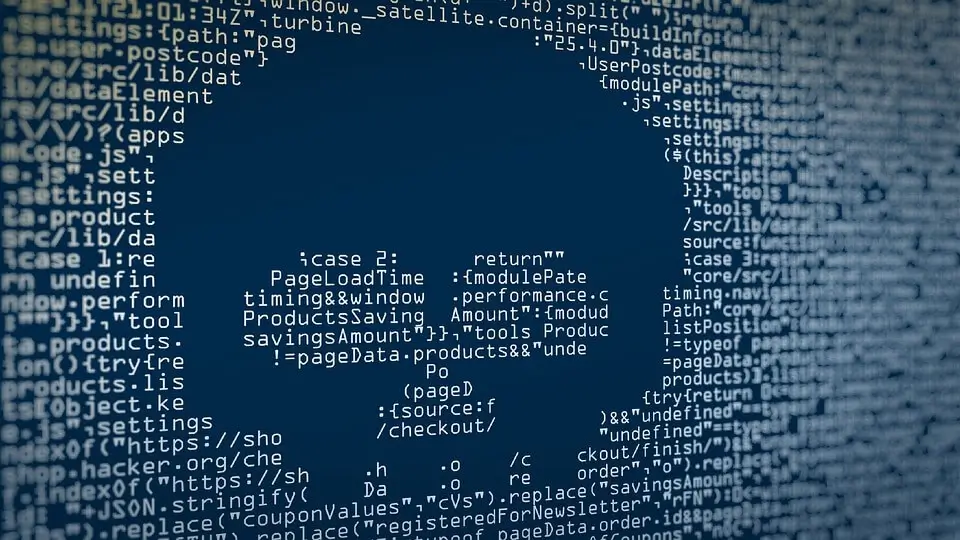 Representação artística de um vírus digital infiltrando sistema por meio de uma extensão de navegador.