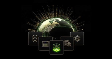 Imagem oficial do lançamento da série NVIDIA Nemotron 3, mostrando o design e arquitetura híbrida do modelo.