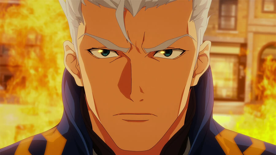 Vergil, irmão gêmeo de Dante, em Devil May Cry 2ª temporada na Netflix