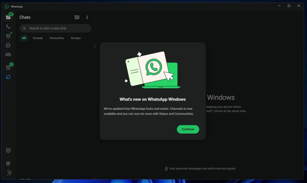 WhatsApp rodando no Windows