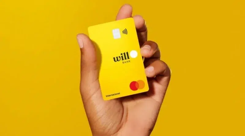 Ilustração do antigo banco digital Will Bank com cores da marca