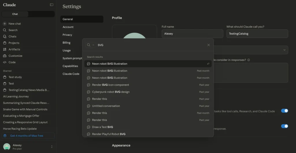 Anthropic testa Apps MCP com interface interativa no Claude 3 Anthropic testa Apps MCP com interface interativa no Claude: Menu de ações MCP no Claude com opções de widgets como HTML e SVG