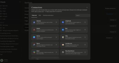 Interface do Claude com integração MCP e ferramentas como Slack e Figma