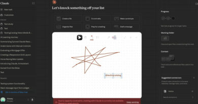 Interface do Claude mostrando novas opções de plugins e Sketch.