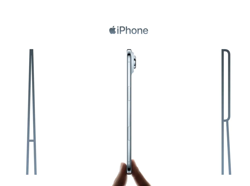 iPhone Air 256 GBÇ Câmera e traseira do iPhone Air com acabamento em Ceramic Shield