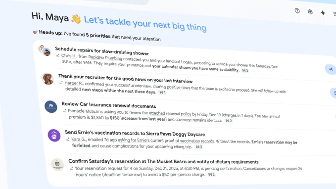 Gmail lança caixa de entrada com IA e novas funções inteligentes 5 Visual da nova AI Inbox do Gmail
