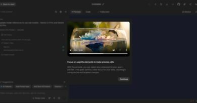 Interface do novo Modo Design do Google AI Studio com ferramentas de edição