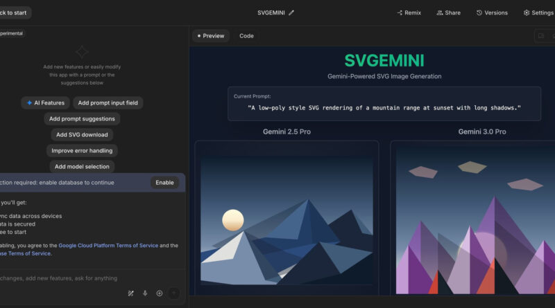 Visual do AI Studio integrando FirebaseQ com interface atualizada