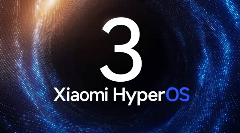Imagem promocional do HyperOS 3 mostrando interface da Xiaomi