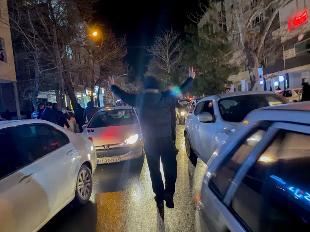 Protestos em Hamedan, Irã, em janeiro de 2026