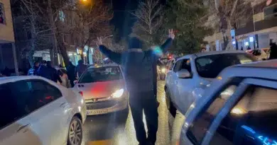 Protestos em Hamedan, Irã, em janeiro de 2026