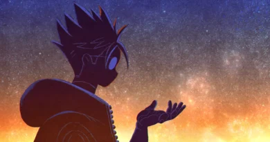 Silhueta de Vash em encerramento de Trigun Stargaze