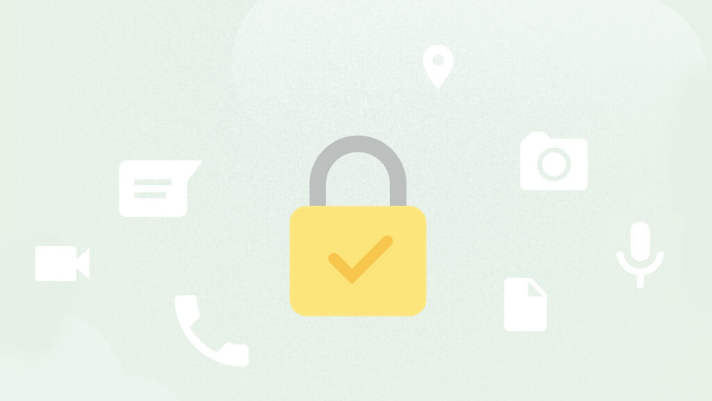 Interface do WhatsApp com cadeado representando criptografia