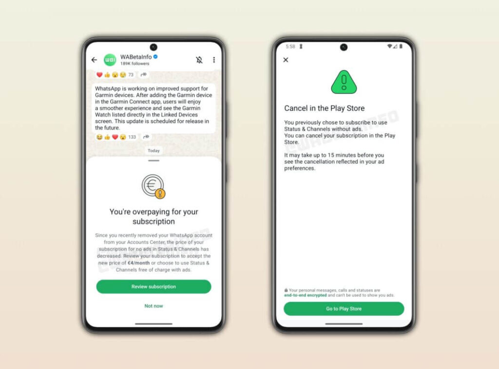 WhatsApp versão paga sem anúncios imagem WABetaInfo