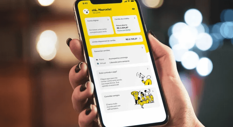 Aplicativo do Will Bank no celular